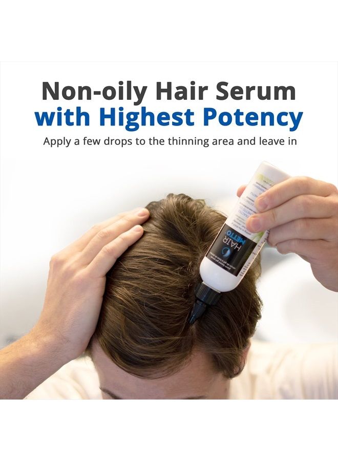 ® Topical Hair Serum for Hair Regrowth, Hair Loss Products with Extracted Saw Palmetto Oil for Bald Spots, Soothes Dry and Itchy Scalp, Non-Oily, Peppermint Scent, 118 mL Bottle