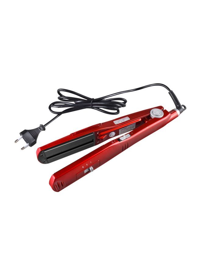 Professional Hair Straightener With Adjustable Temperature red
