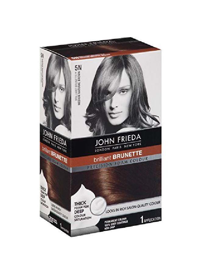 Precision Foam Hair Colour Medium Natural Brown 5N 2 Pk