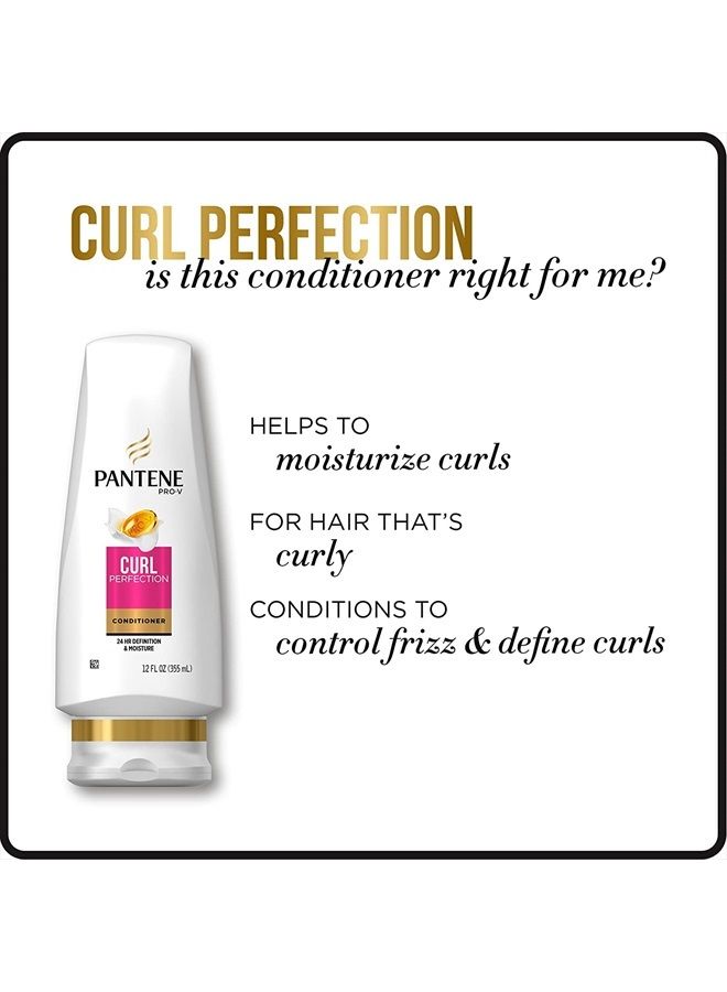 Pro-V Curly Hair Curl Perfection Moisturizing Conditioner, 12 Fl Oz (Pack of 2)