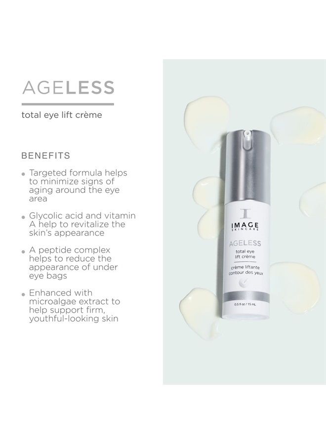 , Total Eye Lift Crème, Under Eye Circle, Bags and Wrinkle Rescue, 0.5 oz