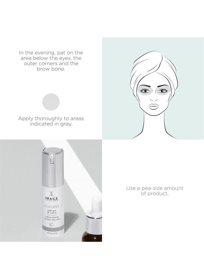 , Total Eye Lift Crème, Under Eye Circle, Bags and Wrinkle Rescue, 0.5 oz