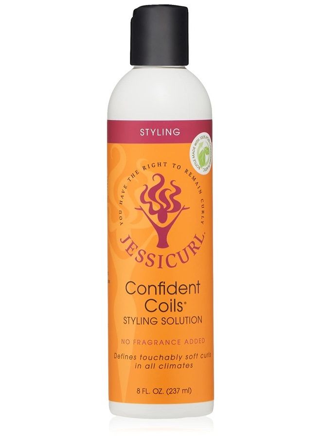 , Confident Coils Styling Solution, No Fragrance Added, 8 Fl oz. Curl Cream for Humidity Control and Frizz Control, Curly Hair Products, Styling Cream