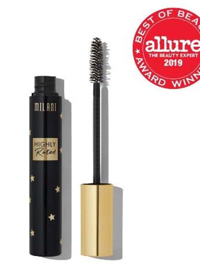 Highly Rated Mascara - Black | Lengthening and Voluminous Mascara | Best Mascara | Separates and Builds Lashes | Use With Milani Makeup (0.41 Fl. Oz.)