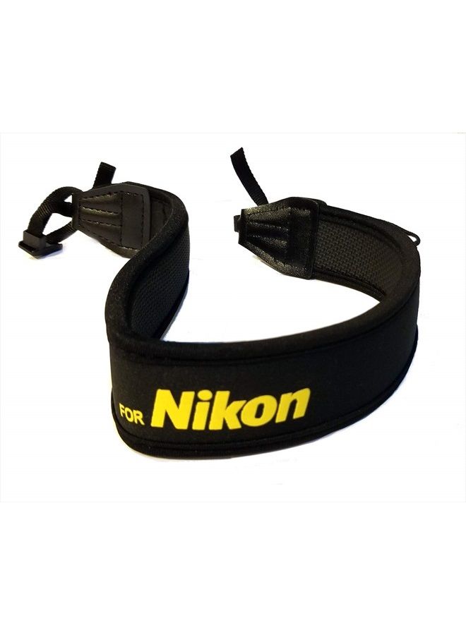 Professional Neoprene Neck Strap for Nikkor Cameras, Camera Neck Strap Compatible with Nikon D5 D4 D3 DS850 D810 D800 D750 D7500 D7300 D7200 D7000 D5600 D5500 D5300 D5100 D5000 D3500 D3400