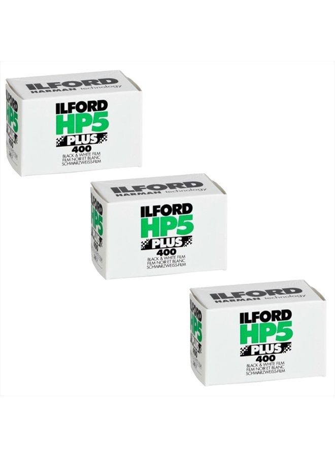 1574577 HP5 Plus, Black and White Print Film, 35 mm, ISO 400, 36 Exposures (Pack of 3)