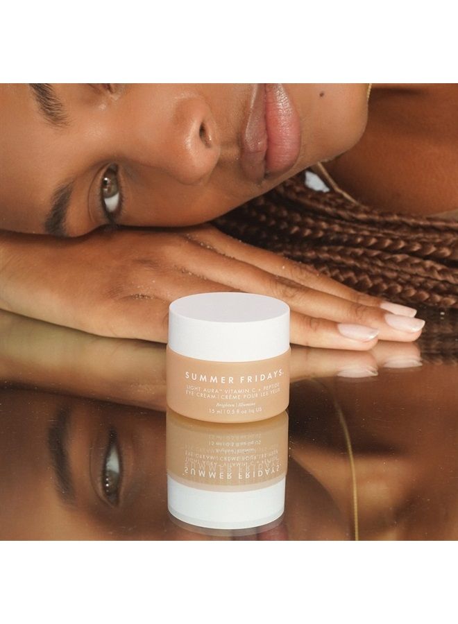 Light Aura Vitamin C + Peptide Cream, Brightening, Tightening, and Illuminating Eye Cream (0.5 Fl Oz)