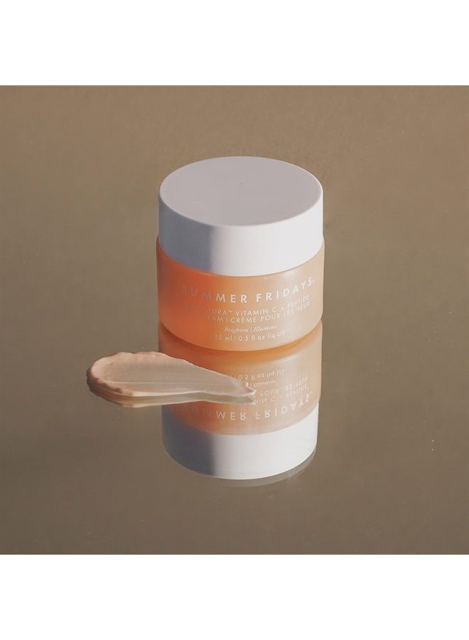 Light Aura Vitamin C + Peptide Cream, Brightening, Tightening, and Illuminating Eye Cream (0.5 Fl Oz)