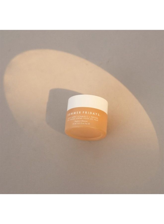 Light Aura Vitamin C + Peptide Cream, Brightening, Tightening, and Illuminating Eye Cream (0.5 Fl Oz)