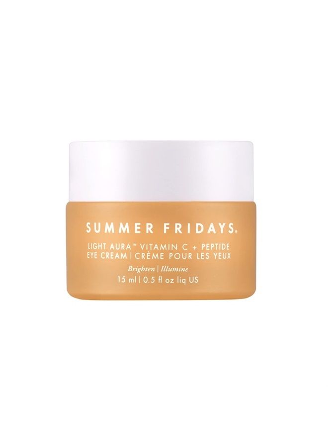 Light Aura Vitamin C + Peptide Cream, Brightening, Tightening, and Illuminating Eye Cream (0.5 Fl Oz)