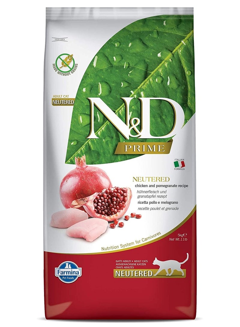 Chicken and Pomegranate Neutered Adult Cat Dry Food 5 kg