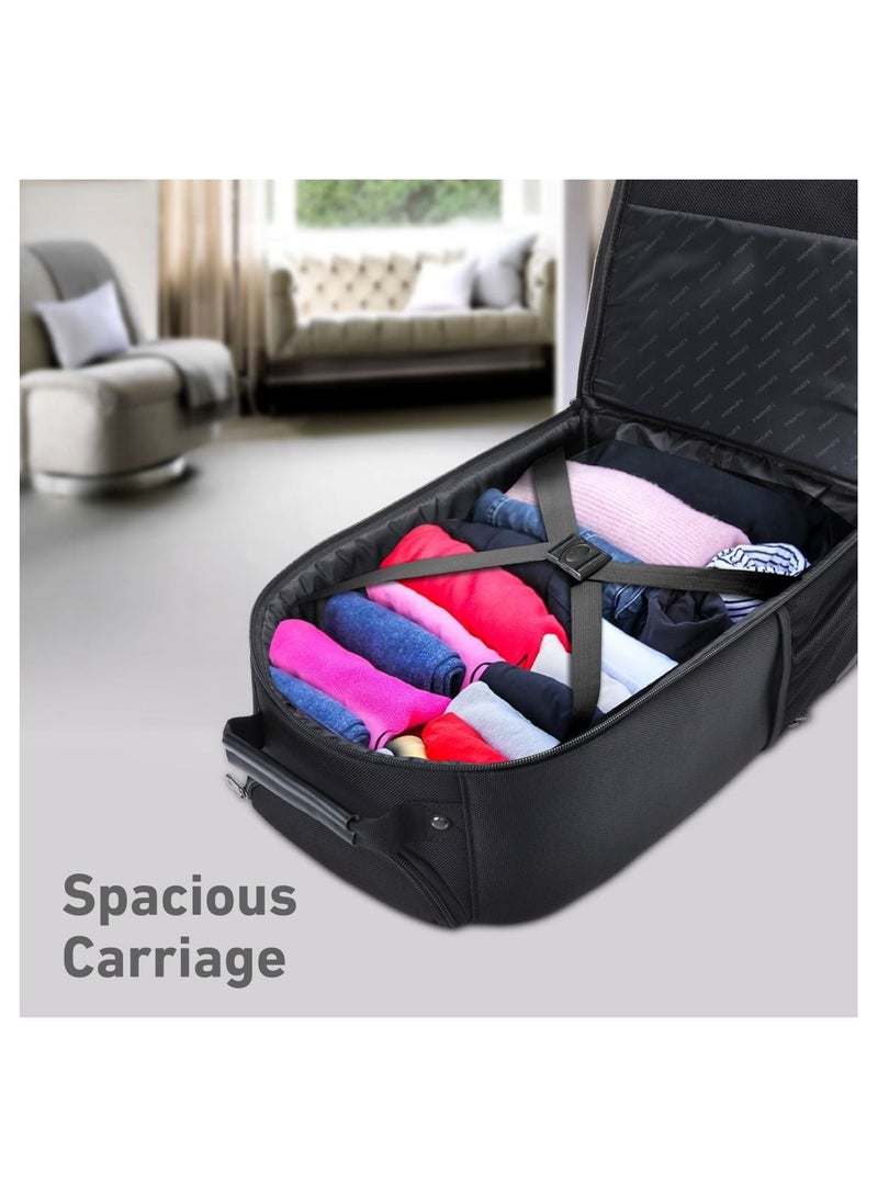 Trolley Bag, Premium 2-in-1 Trolley Bag and Backpack with Secure Zippers, Side Pockets, Adjustable Straps, Water Resistance and In-Line Wheels for 16” Laptops,