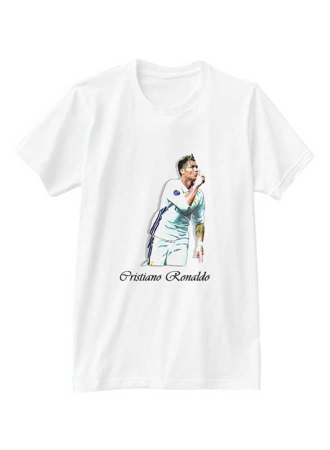 Cristiano Ronaldo Printed T-Shirt White