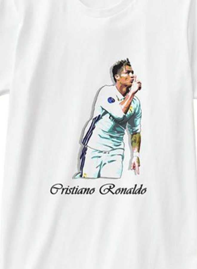 Cristiano Ronaldo Printed T-Shirt White
