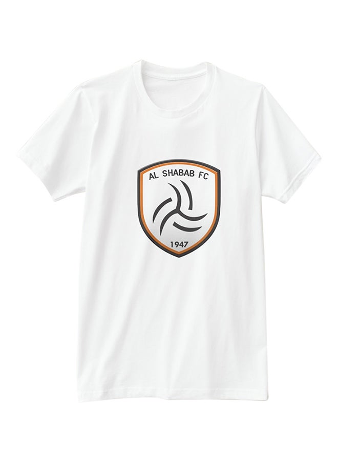 Al Shabab FC Design Short Sleeve T-Shirt White