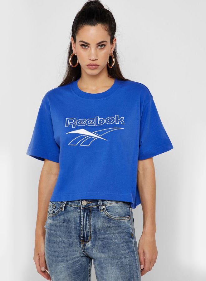 Classic Vector Cropped T-Shirt Crushed Cobalt
