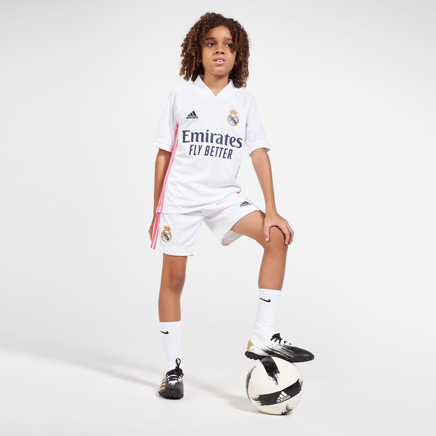 Kids' Real Madrid Home Shorts - 2020/21 (Older Kids)