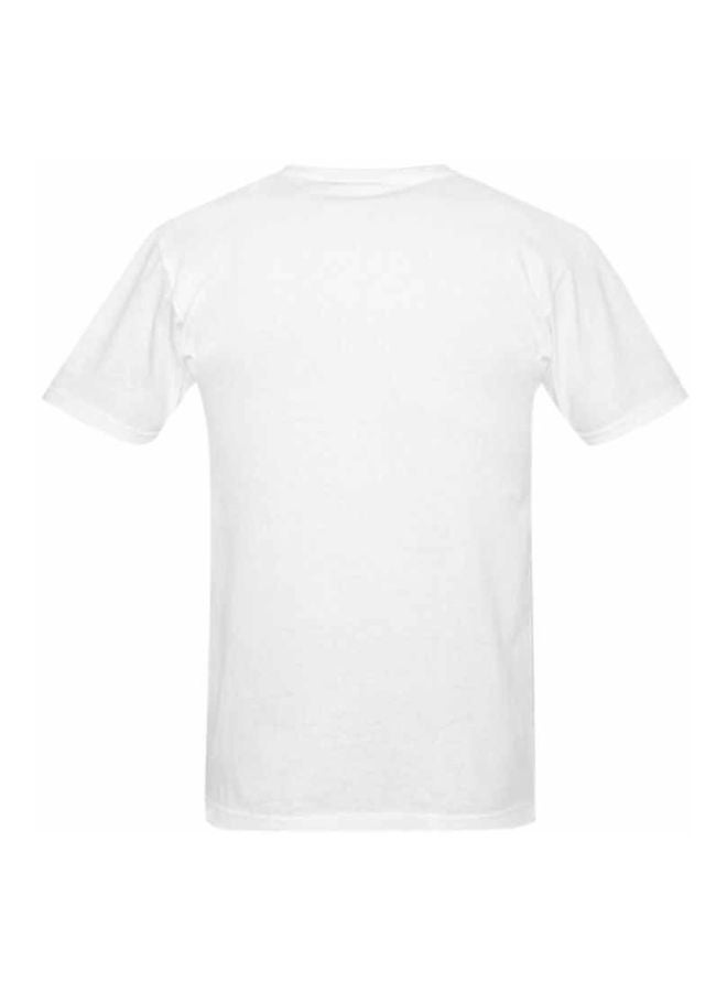 Printed Round Neck T-Shirt White