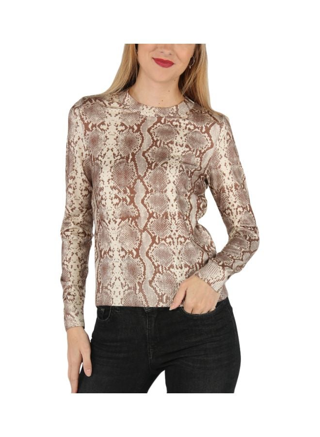 Snake Skin Patterned Top Meerkat
