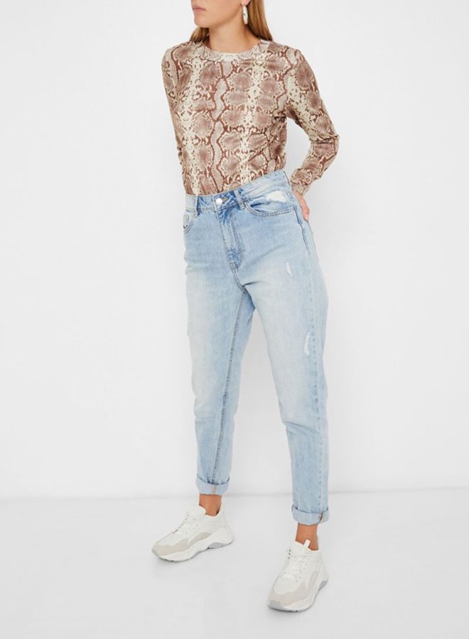 Snake Skin Patterned Top Meerkat