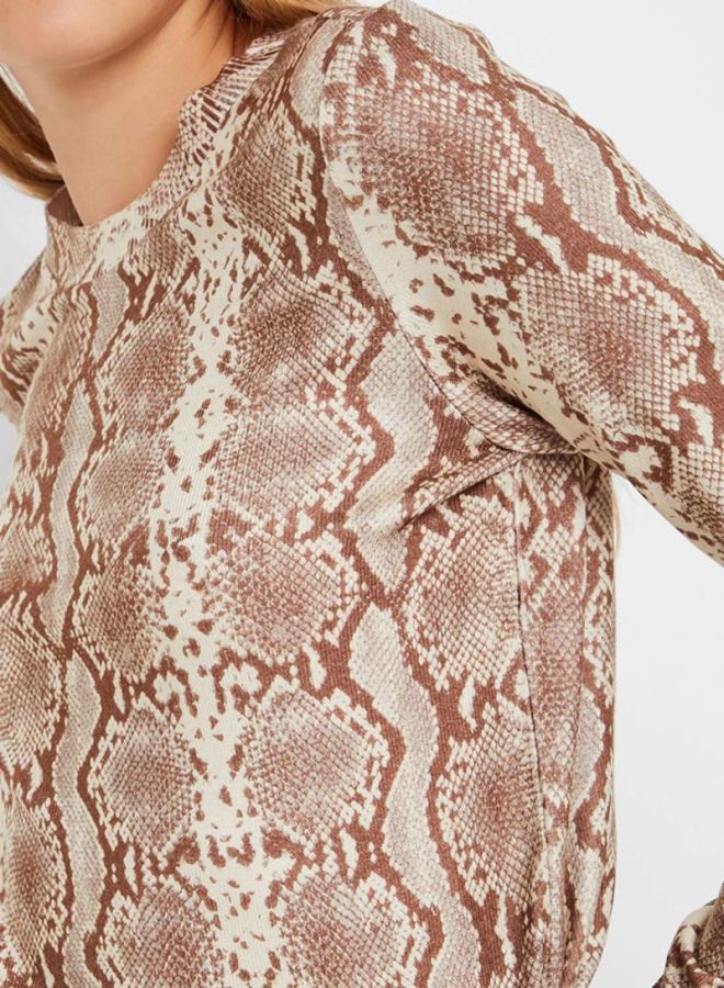Snake Skin Patterned Top Meerkat