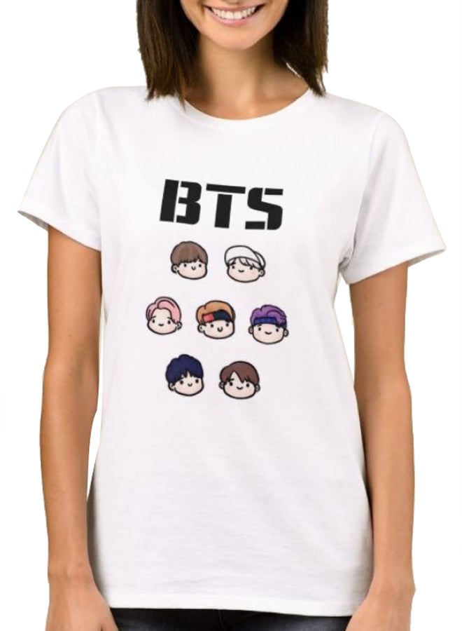 BTS Band Graphic T-Shirt White