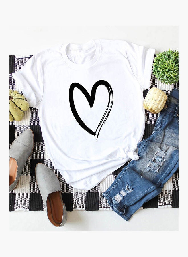 Cartoon Sloth Print T-Shirt Top Light Grey