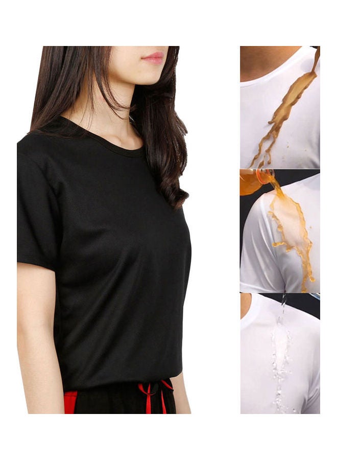 Anti-Dirty Waterproof Quick-Drying Short Sleeve T-Shirt Top White