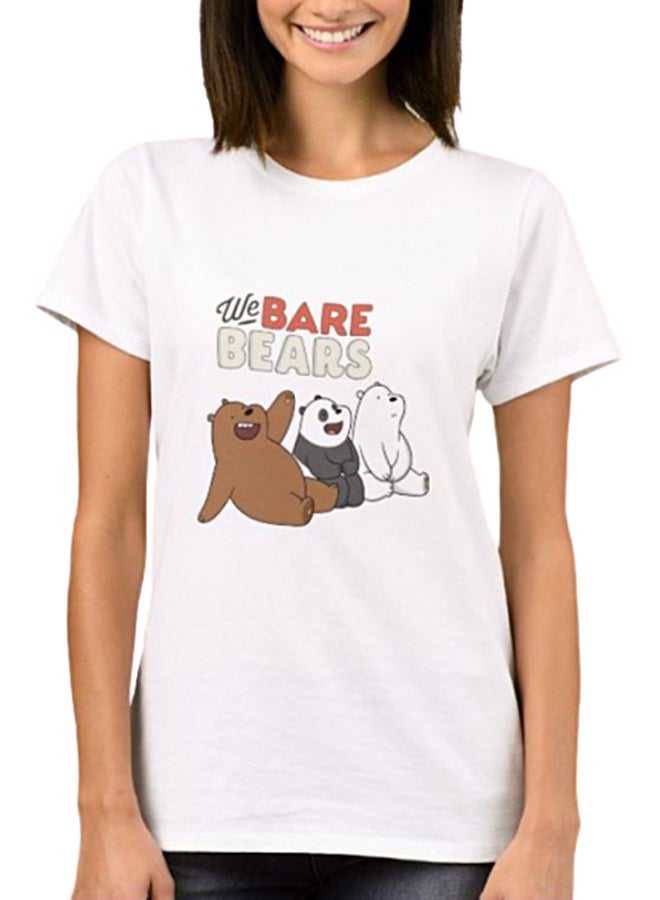We Bare Bears Graphic T-Shirt White