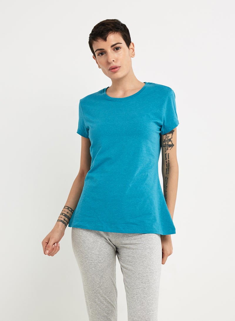 Casual T-Shirt Blue Tint Melange