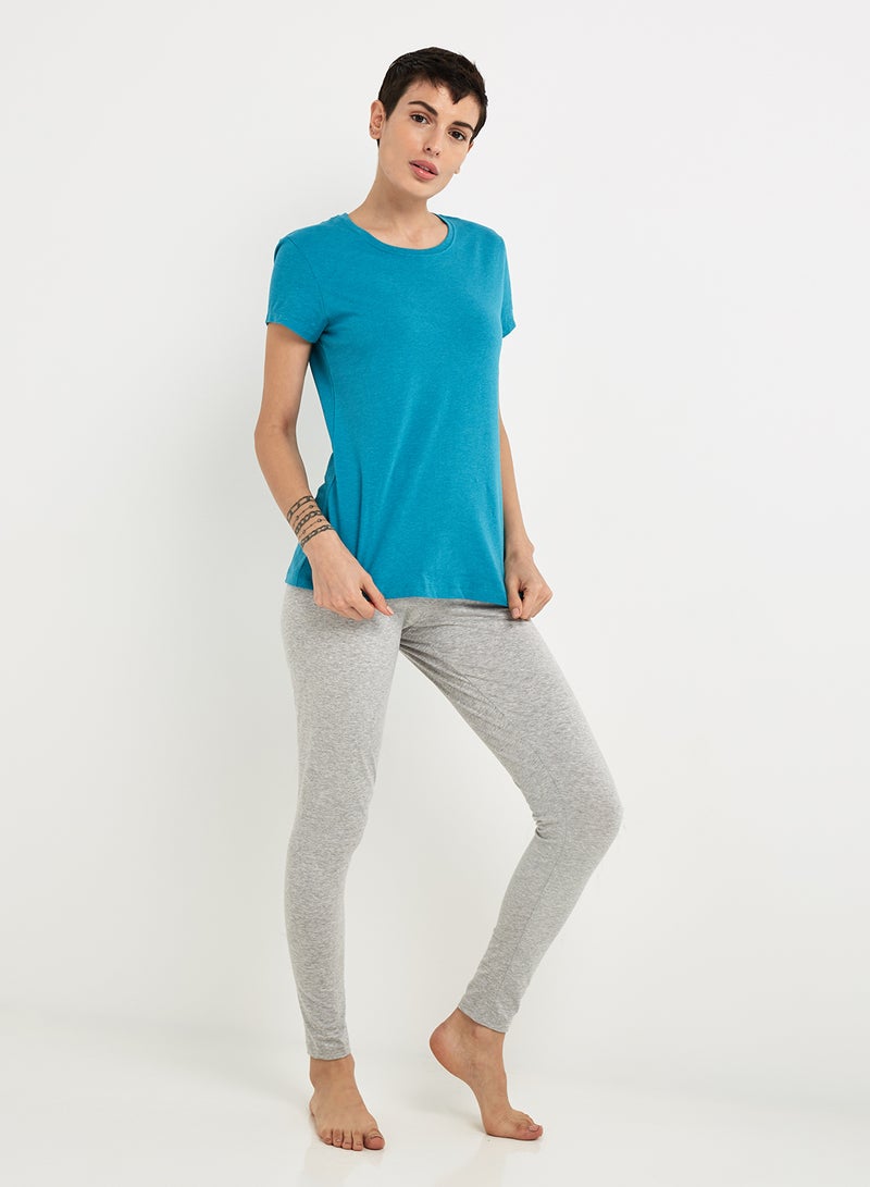 Casual T-Shirt Blue Tint Melange