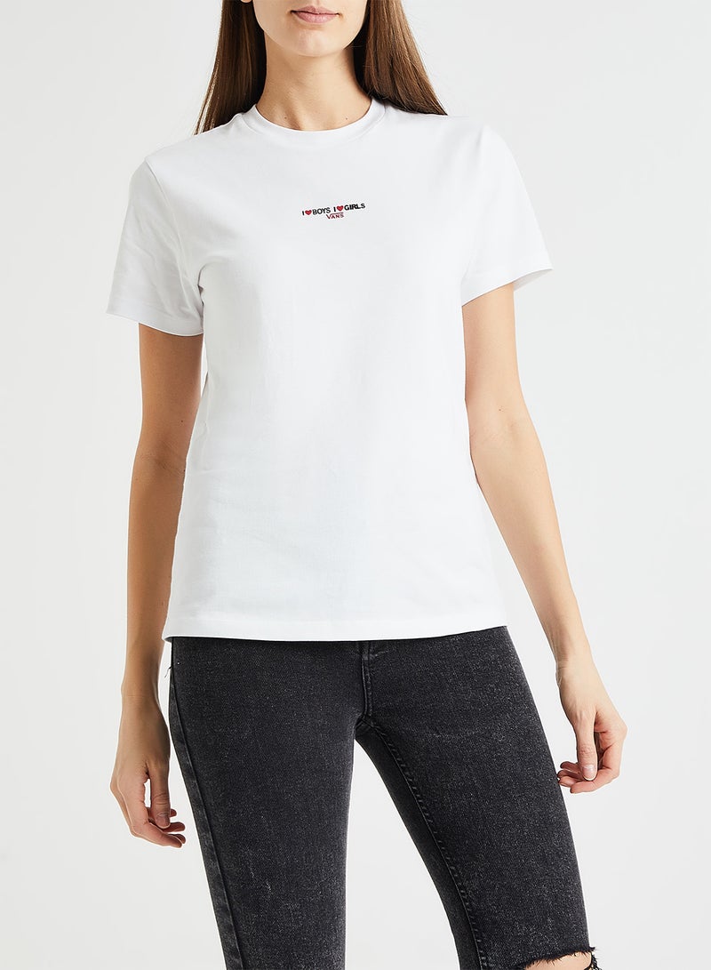 Slogan Printed T-Shirt White