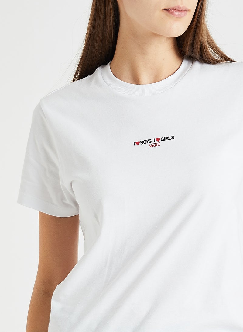 Slogan Printed T-Shirt White