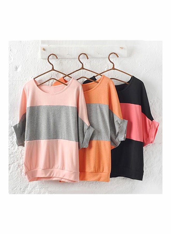 Women's Fashion Batwing Sleeve T-Shirt Orange