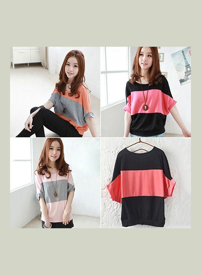Women's Fashion Batwing Sleeve T-Shirt Orange