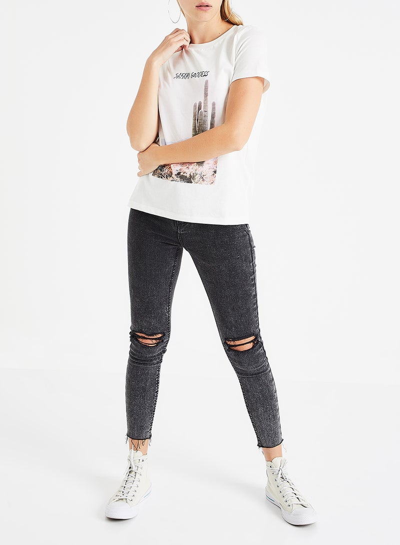 Desert Print T-Shirt White