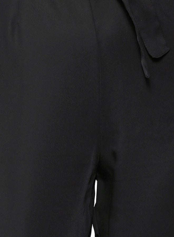 Bardot Belted Jumpsuit Black