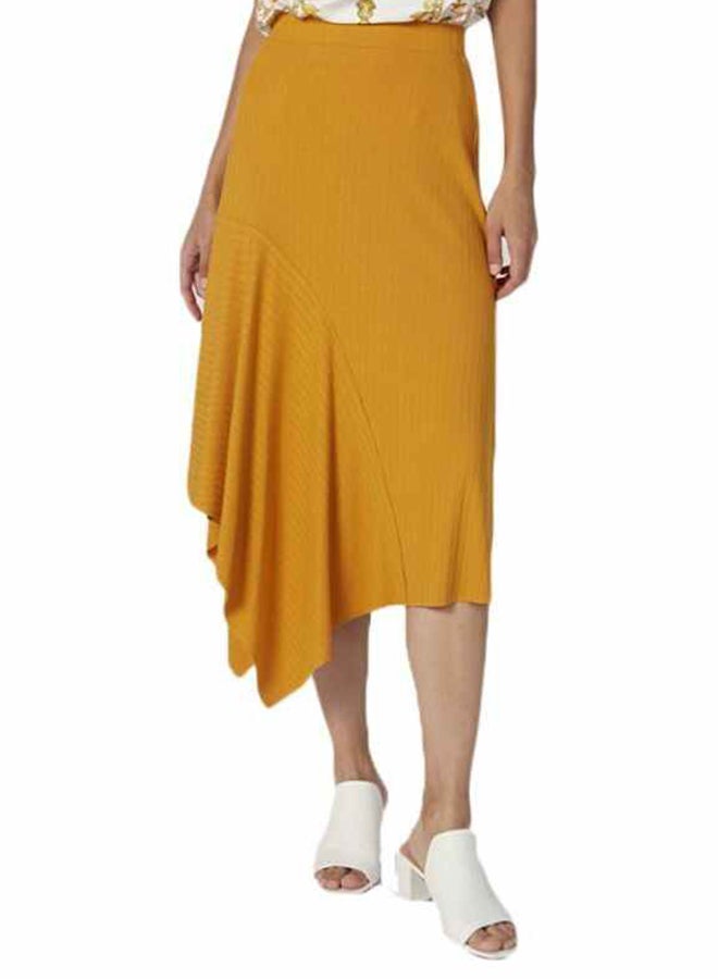 Assymetrical Hem Skirt Yellow