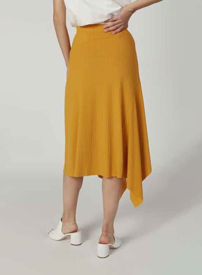 Assymetrical Hem Skirt Yellow