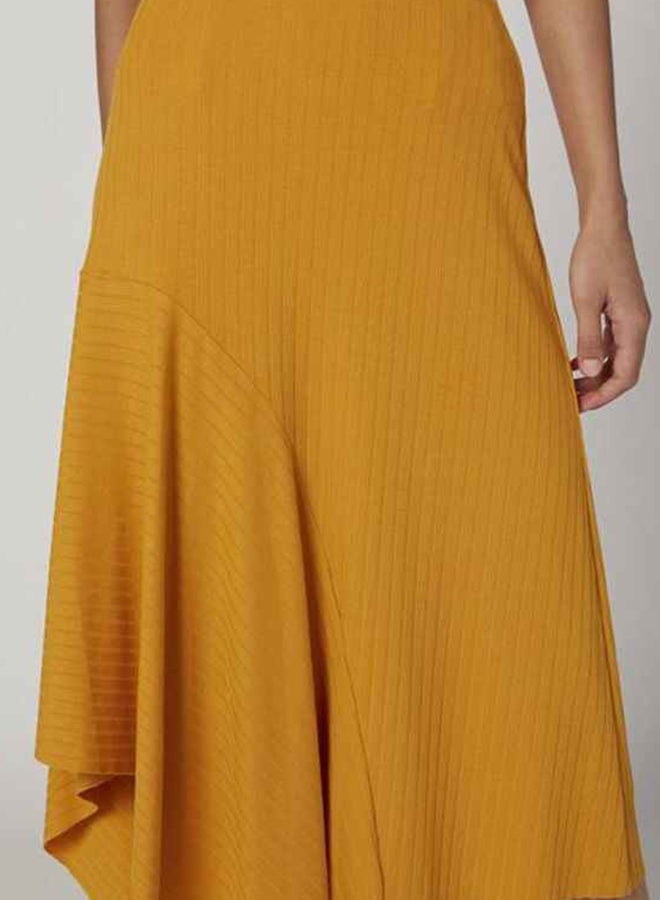 Assymetrical Hem Skirt Yellow