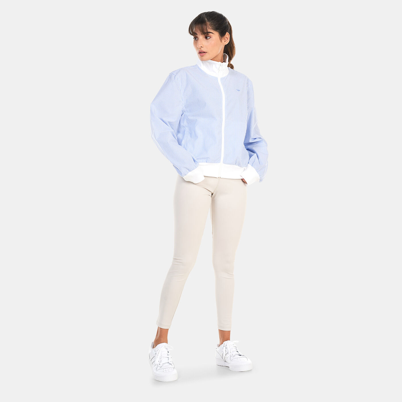 Women's Premium Essentials Poplin Stripe Track Jacket