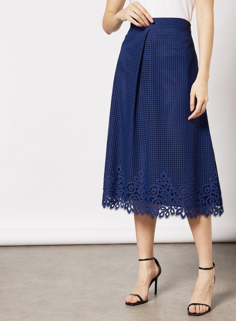 Entredeux Lace Skirt Navy