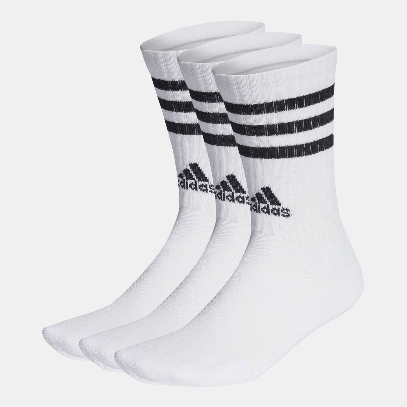 Men's 3-Stripes Cushioned Crew Socks (3 Pack)