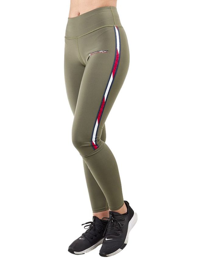 Logo Tape Leggings Olive