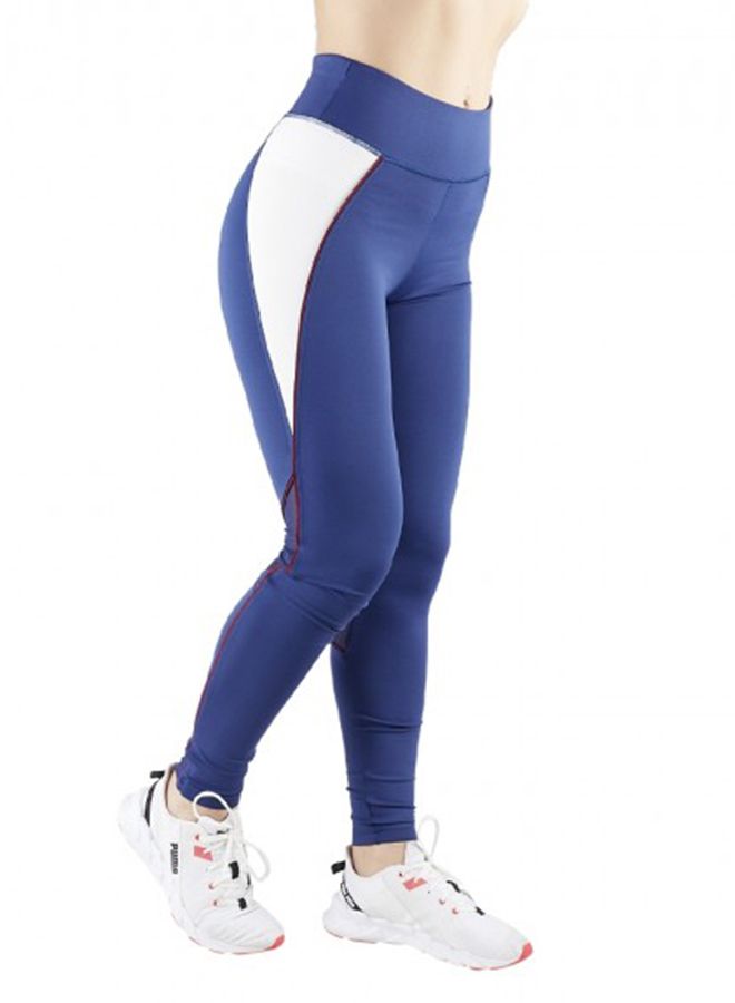 Logo Printed Highwaist Leggings Blue Ink