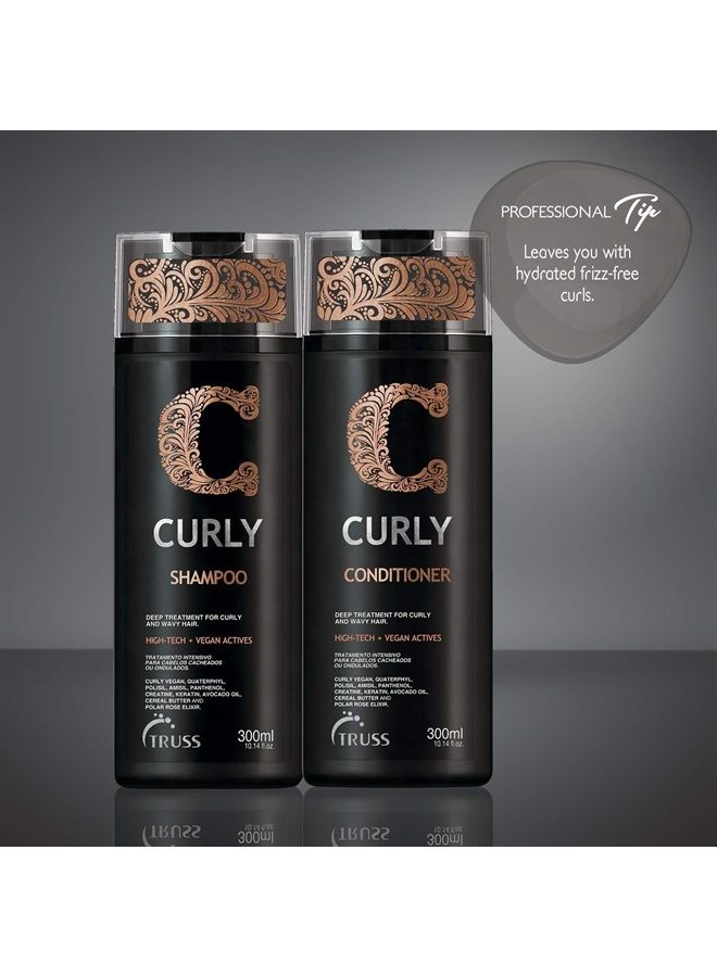 Curly Shampoo For Curly or Wavy Hair - Gentle Cleansing Curl Shampoo, Defines Curls, Detangles, Controls Frizz, Provides Softness & Silkiness, Moisture Balance & Conditions Curly Hair