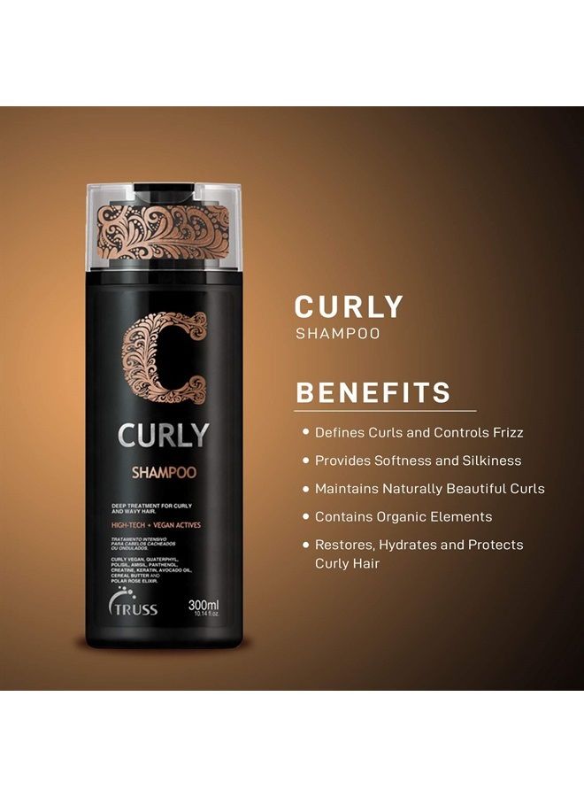 Curly Shampoo For Curly or Wavy Hair - Gentle Cleansing Curl Shampoo, Defines Curls, Detangles, Controls Frizz, Provides Softness & Silkiness, Moisture Balance & Conditions Curly Hair