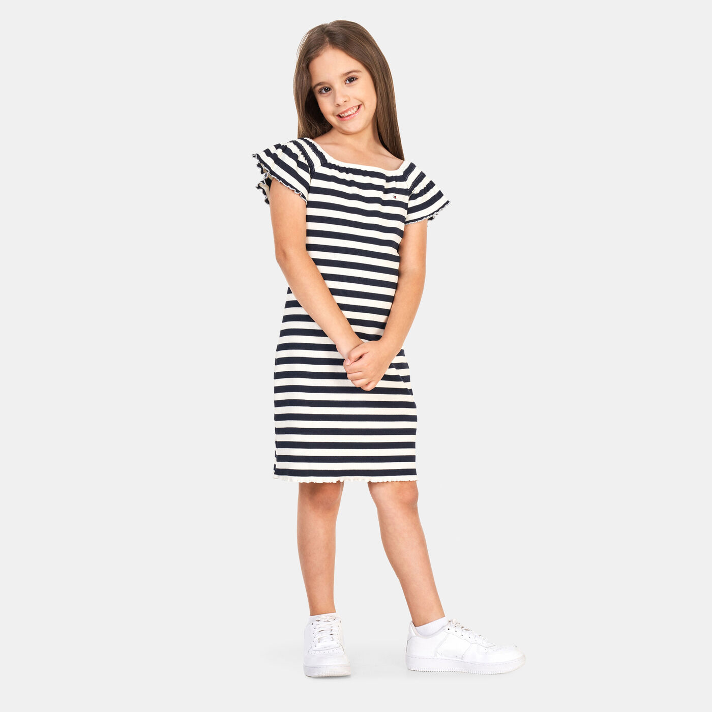 Kids' Striped Off-Shoulder Dress