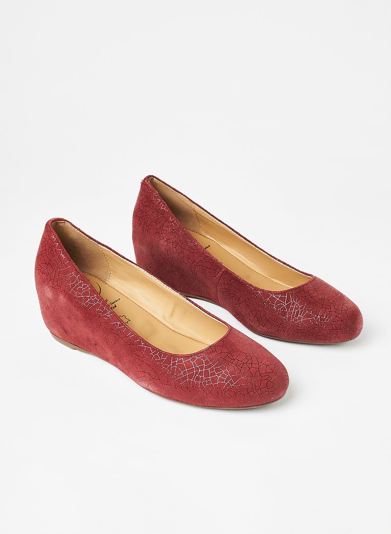 Wedge Pumps Burgundy