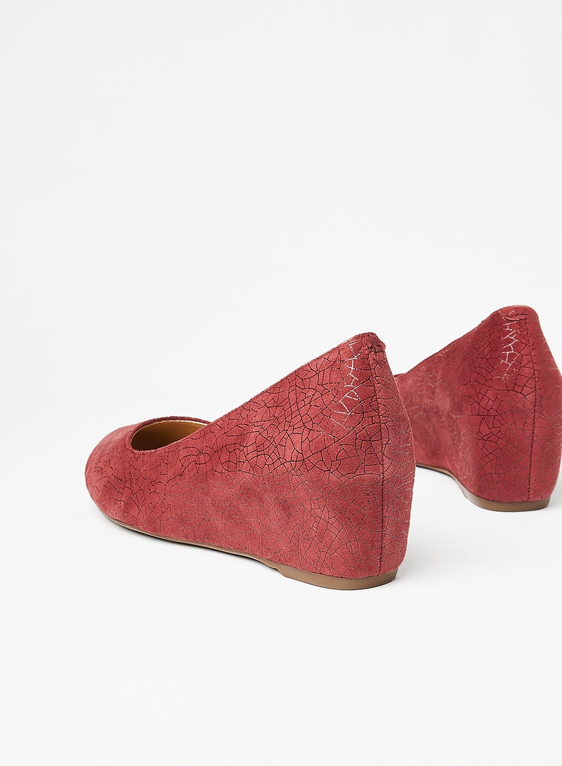 Wedge Pumps Burgundy